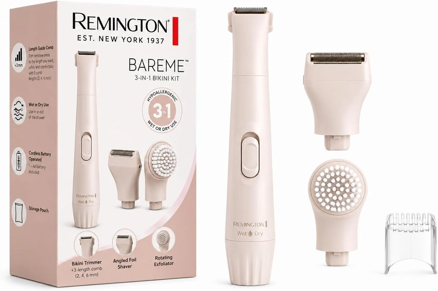 Remington Smooth & Silky Body & Bikini Kit. Beige
